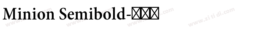 Minion Semibold字体转换